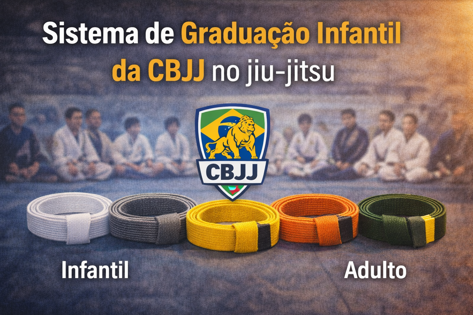 Sistema de graduação infantil da CBJJ no jiu-jitsu